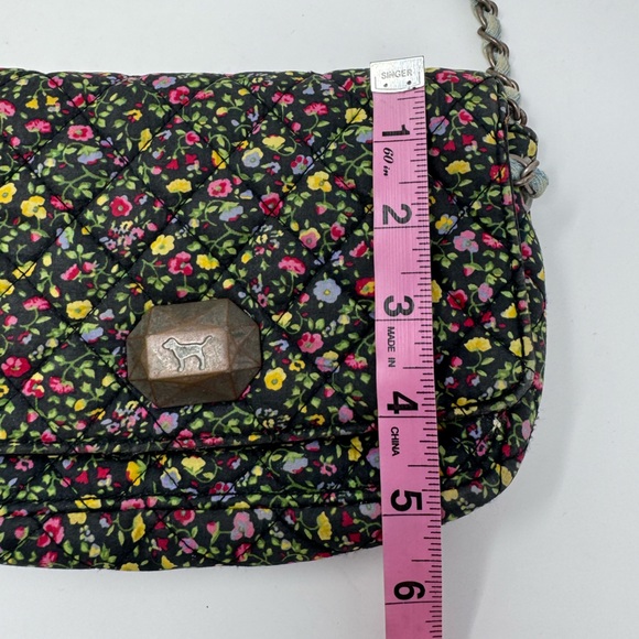 VS‎ Pink floral crossbody purse, denim woven chain strap, Victoria’s Secret, bag - Picture 7 of 12
